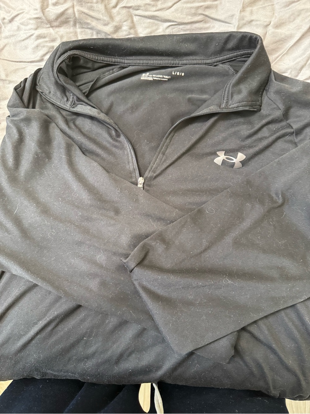 Under Armour Men’s Black Quarter-Zip Pullover with Logo